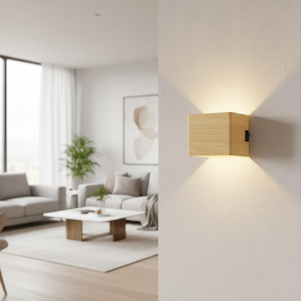 Sleek minimalist wireless LED wall lamp, offering customizable accent lighting for any room.