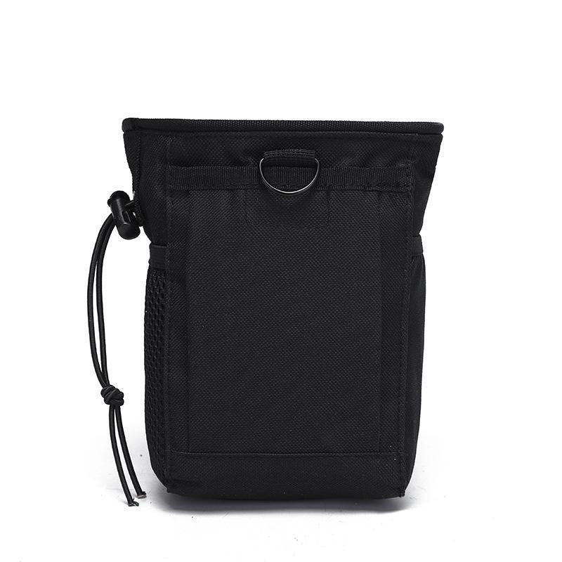 Green tactical dump pouch, specifically designed as a magazine recovery bag for airsoft equipment.