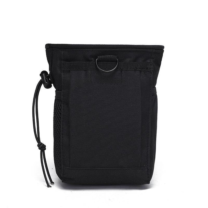 Green tactical dump pouch, specifically designed as a magazine recovery bag for airsoft equipment.