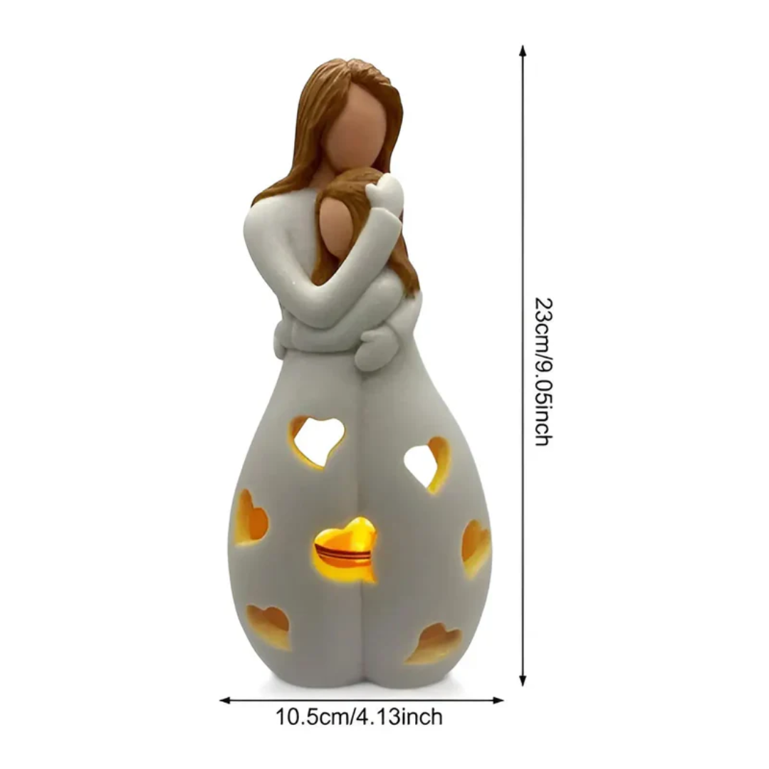 Eternal bond mother daughter candle holder, exquisite home decor item for a sentimental touch.
