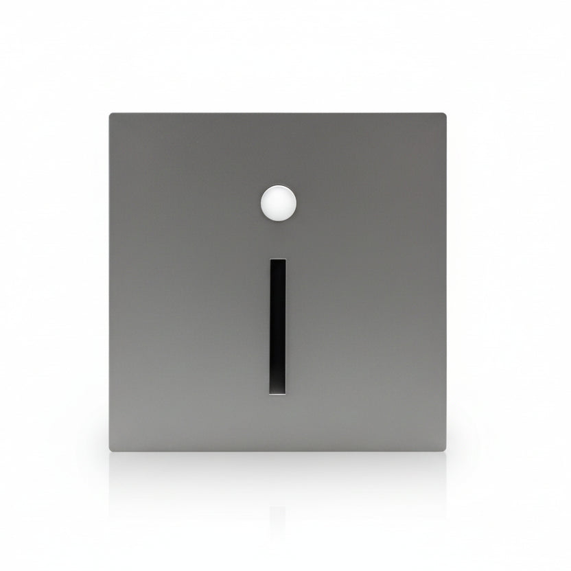 Slim profile motion sensor LED stair light. Blends with modern home decor for discreet safety.
