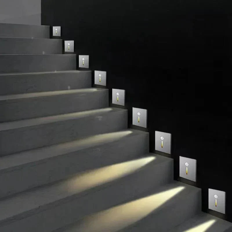 Sleek LED hallway accent light. Motion-activated for convenience and modern home decor.