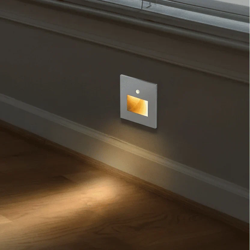 Smart indoor LED lighting with motion sensor. Auto illumination for stairs & hallways.