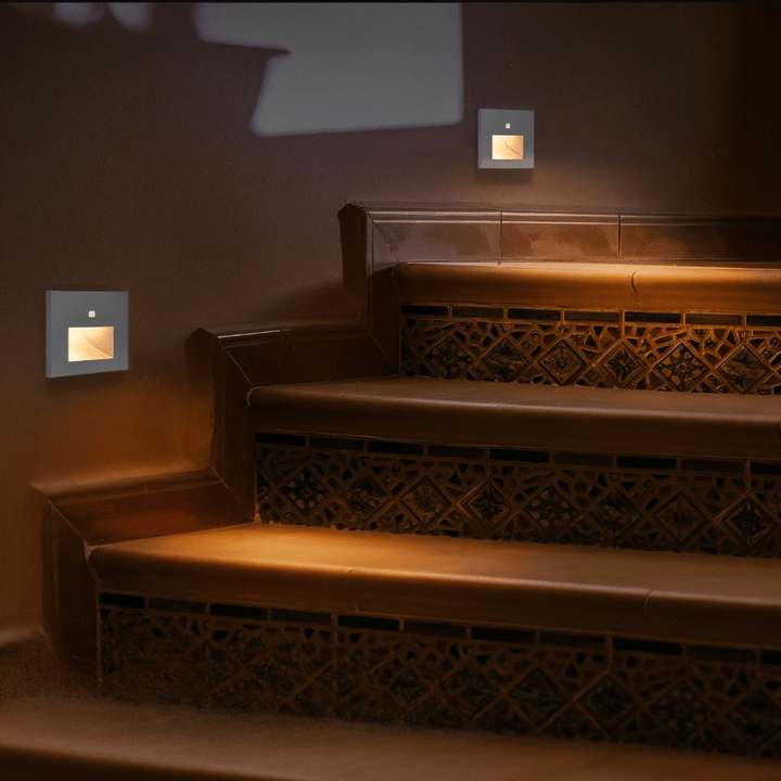 Modern LED stair light, motion-activated. Stylish & safe indoor lighting for contemporary homes.