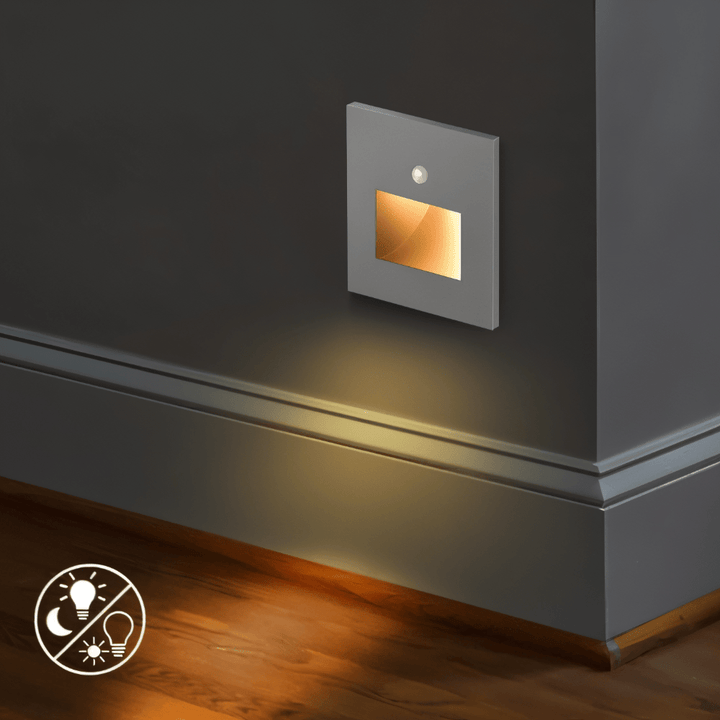 Prevent falls with motion sensor LED stair light. Smart home safety & convenience.