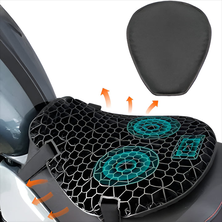 Enhance your long-distance motorcycle rides with this comfortable gel seat pad, reducing fatigue and improving touring.