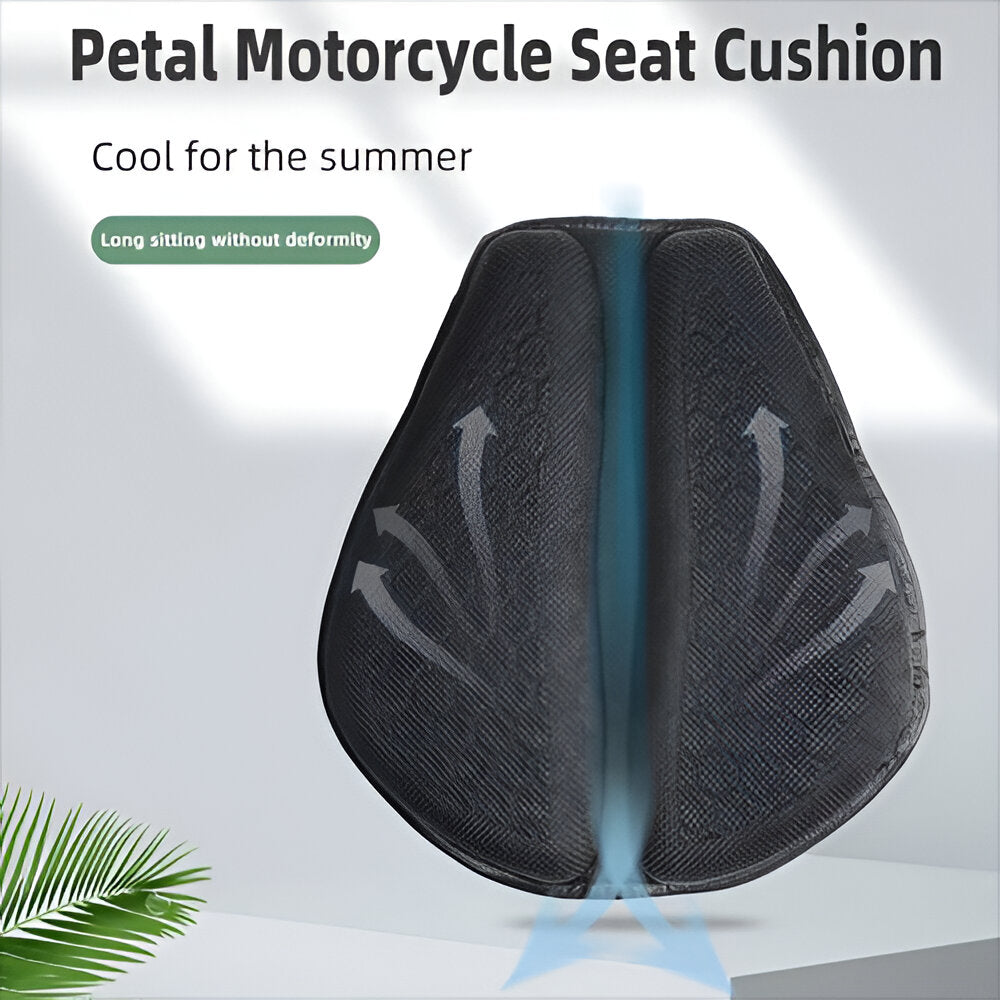 Comfortable gel seat pad for cruiser & touring motorcycles, offering shock absorption for long-distance rides.