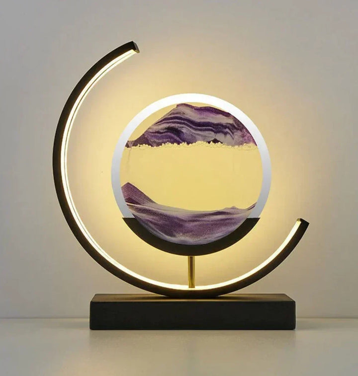 Decorative Sand Art Lamp & ambient light source, an artistic kinetic piece for unique home styling.