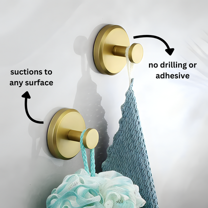 Multi-Purpose Instant Grip Suction Hooks for easy home organization, great for kitchen & bathroom storage.