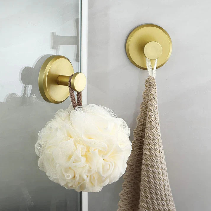 No-drill Instant Grip Suction Hooks for damage-free kitchen & bathroom storage solutions.