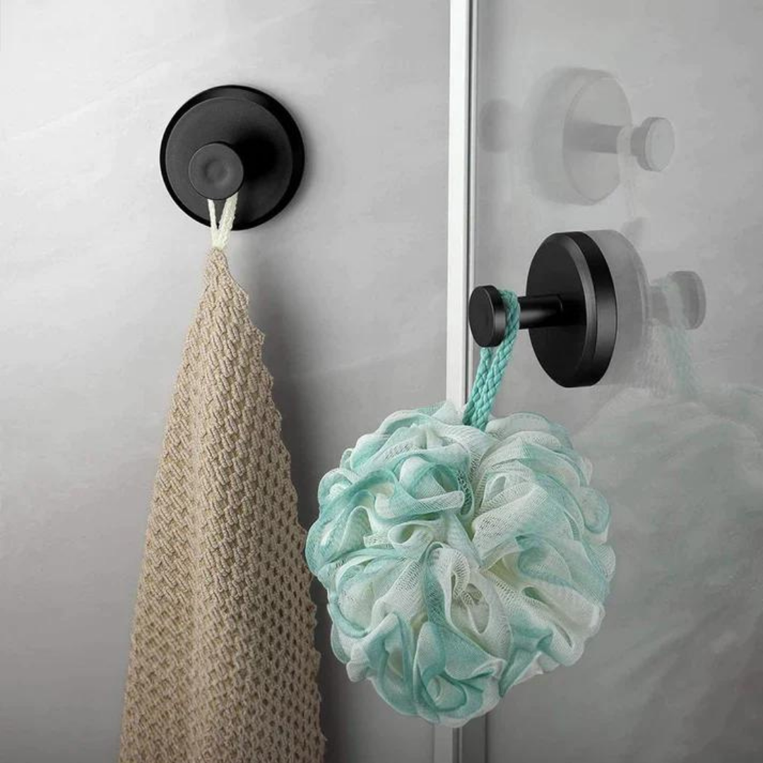 Secure Instant Grip Suction Hooks providing reliable wall organization without tools or drilling.