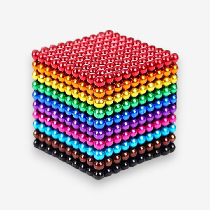 Multicolor magnetic building balls set for creative play, STEM learning, and imaginative construction for kids & adults.