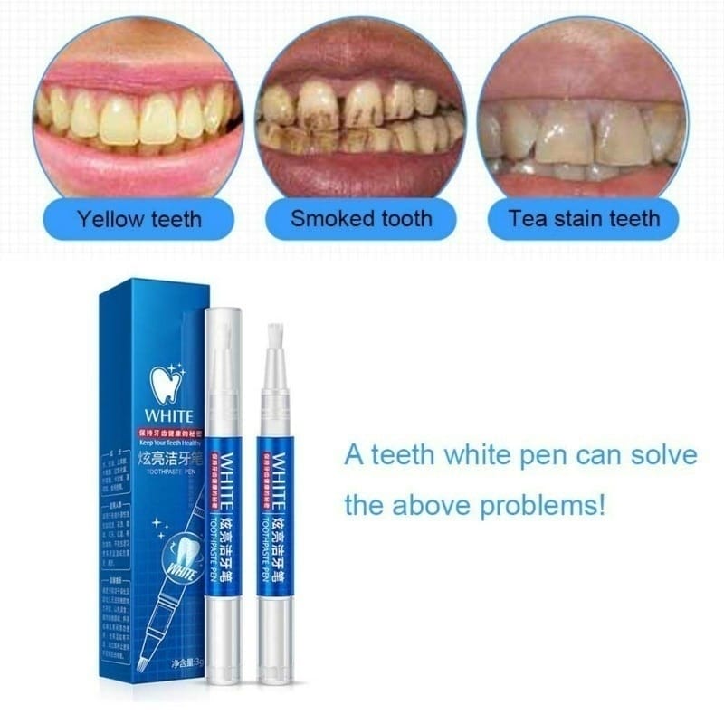 Achieve a brighter, natural smile with this Teeth Whitening Gel Pen. Removes stains for improved cosmetic dental care.
