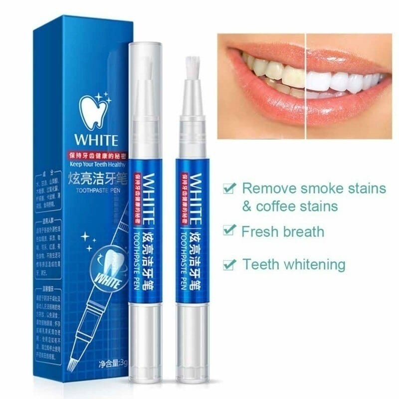Compact natural teeth whitening pen for on-the-go oral care. Easily remove stains & achieve a brighter, natural smile.