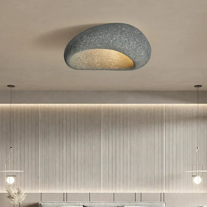 Decorative Wabi Sabi ceiling lamp perfect for living room or bedroom. Natural home decor.