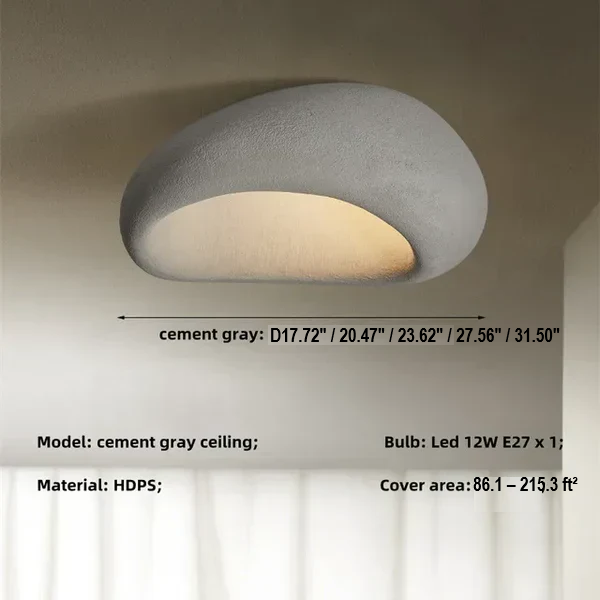 Organic Wabi Sabi ceiling fixture, enhancing natural home decor. Japandi style lighting.
