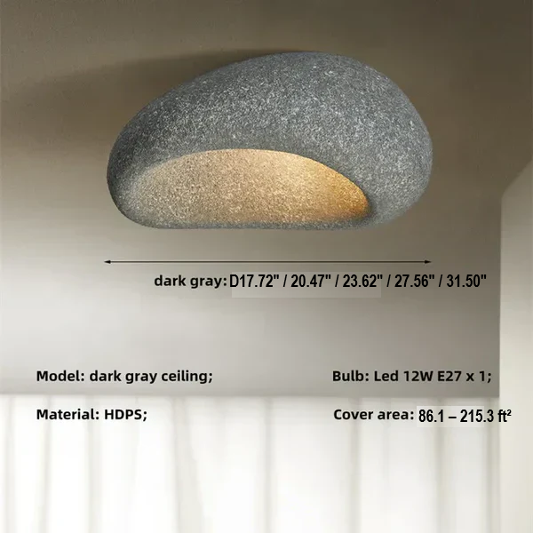 Elegant Wabi Sabi ceiling lamp for bedroom/living room. Natural decor & ambient home lighting.