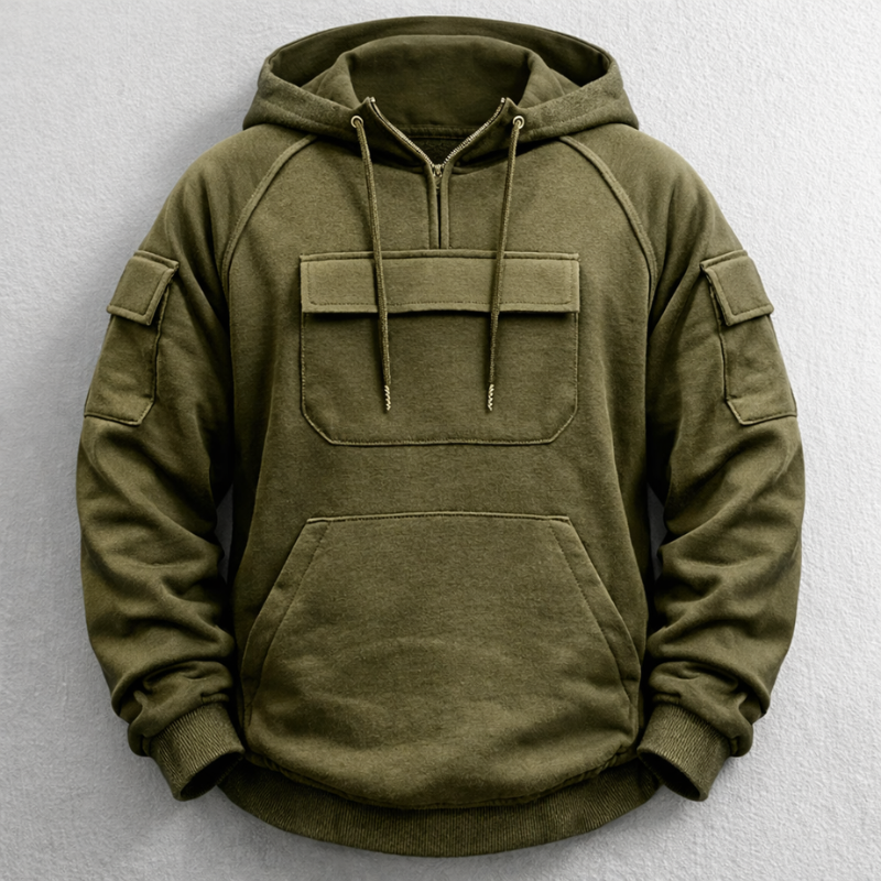 Brown men's premium comfort hoodie, perfect for relaxed casual style & everyday wear. Soft & cozy.
