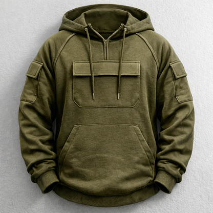 Brown men's premium comfort hoodie, perfect for relaxed casual style & everyday wear. Soft & cozy.