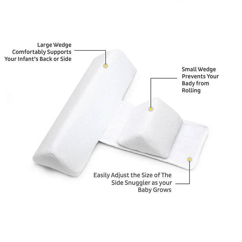 Nursery gear: Newborn side sleeper wedge, providing comfortable and safe infant sleep positioner for babies.
