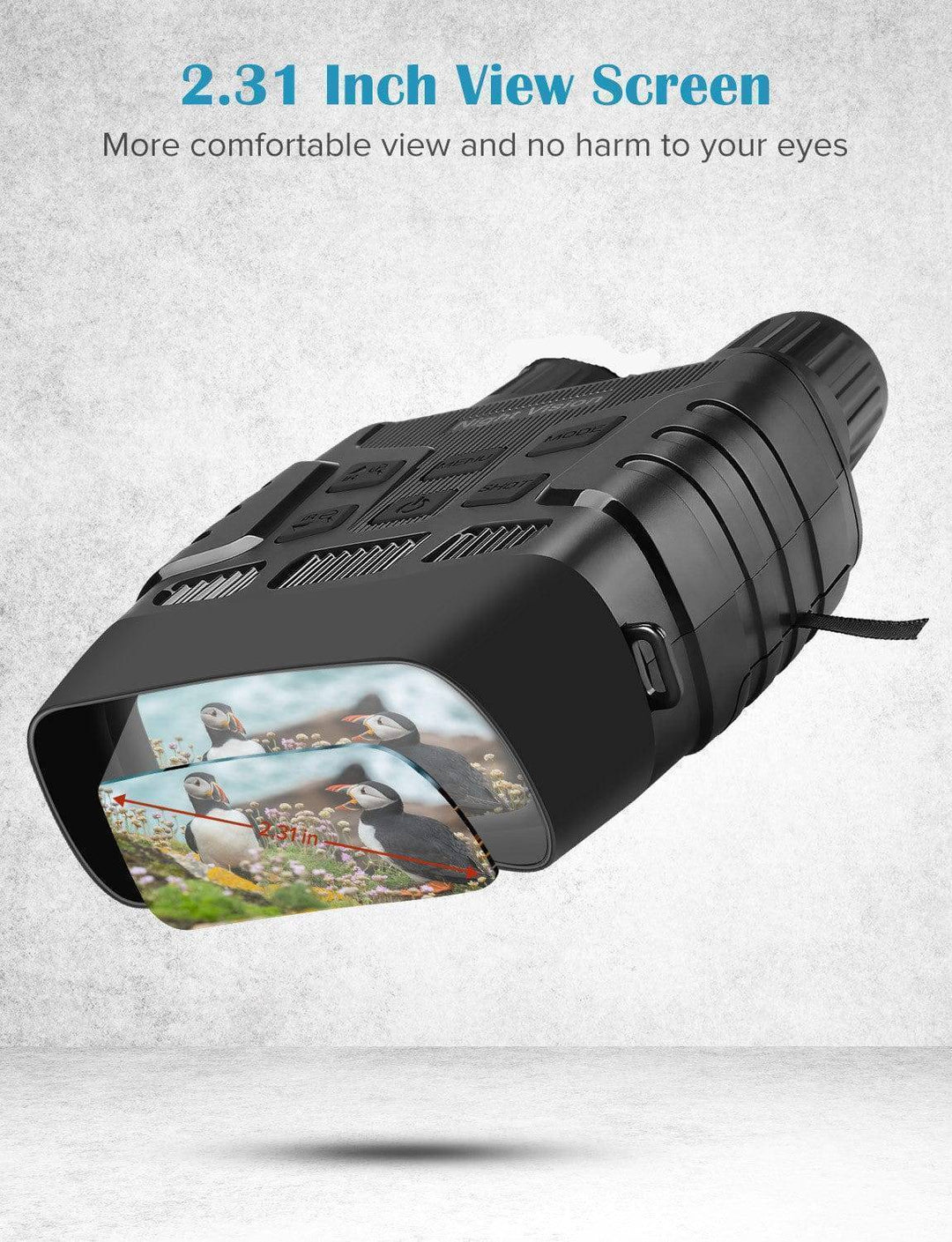 Digital night vision binoculars, 300-meter viewing distance with integrated recording function