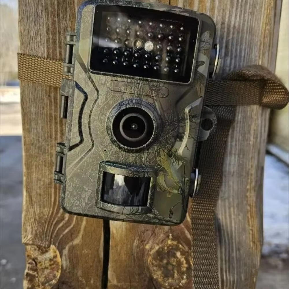 Unisex trail camera easily mounts to trees for discreet outdoor wildlife observation. Motion-activated security.
