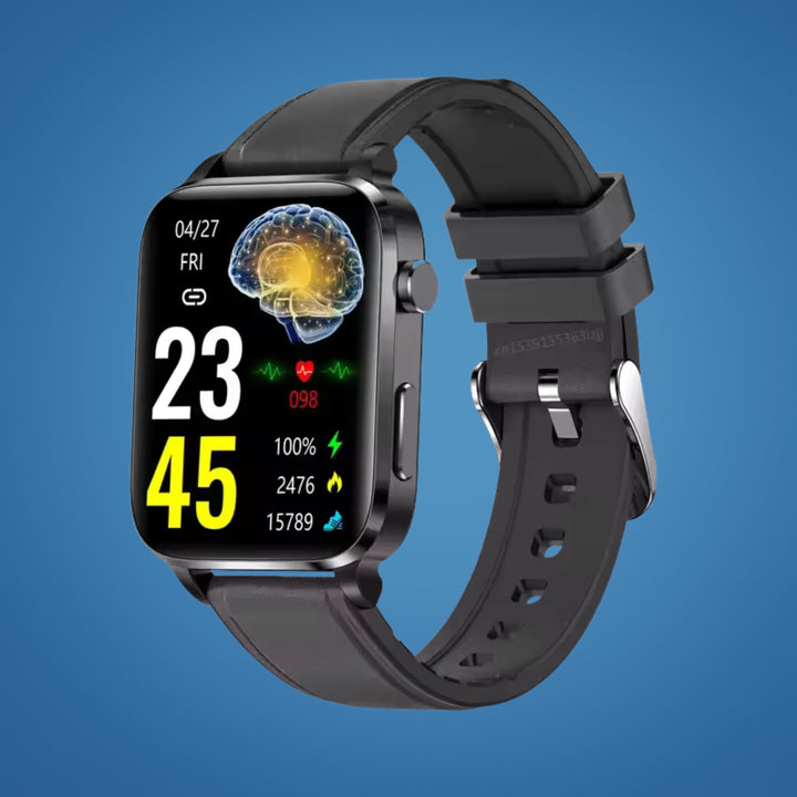 Adult non-invasive diabetes smartwatch, a pain-free glucose monitor & blood sugar tracker for wellness.