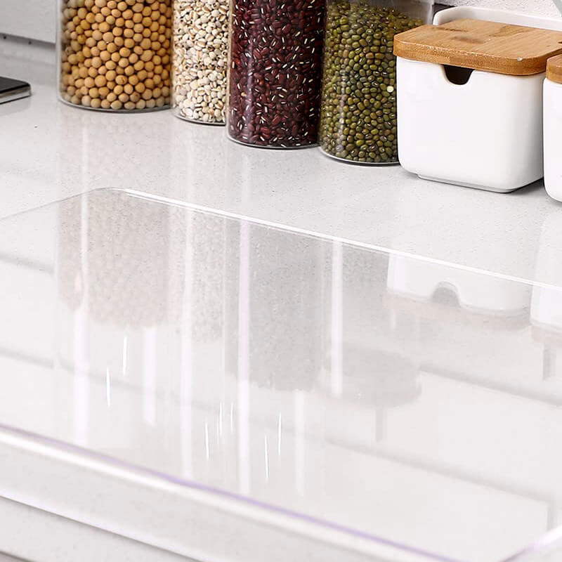 Premium non-slip acrylic cutting board. Transparent, hygienic, & stylish for ultimate kitchen safety & food preparation.