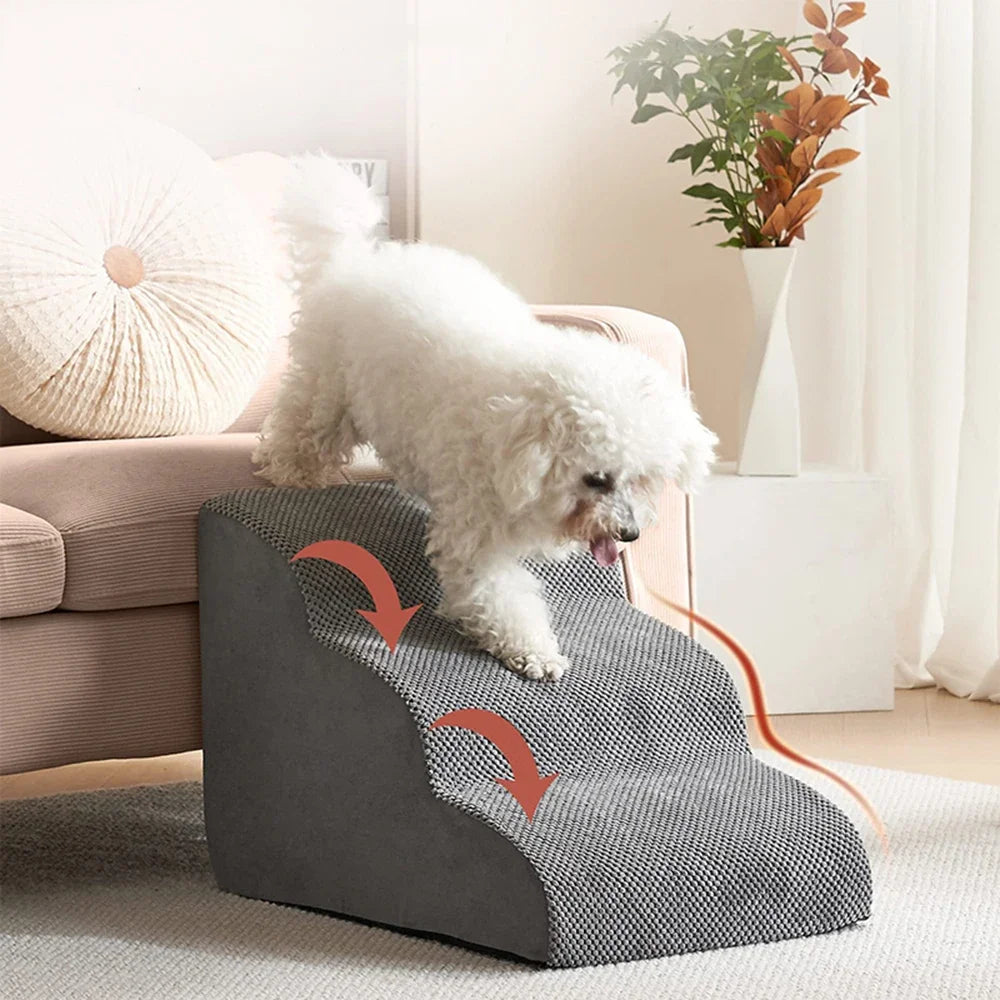 Non-slip pet stairs and ramp for dogs and cats. Easy access pet furniture for small or senior pets.