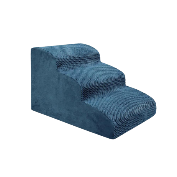 Washable cover cat steps and non-slip ramp. Easy access pet furniture for felines of all ages.