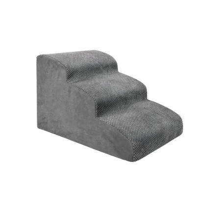 Non-slip pet stairs with washable cover. Easy access dog ramp and cat steps for comfort and safety.