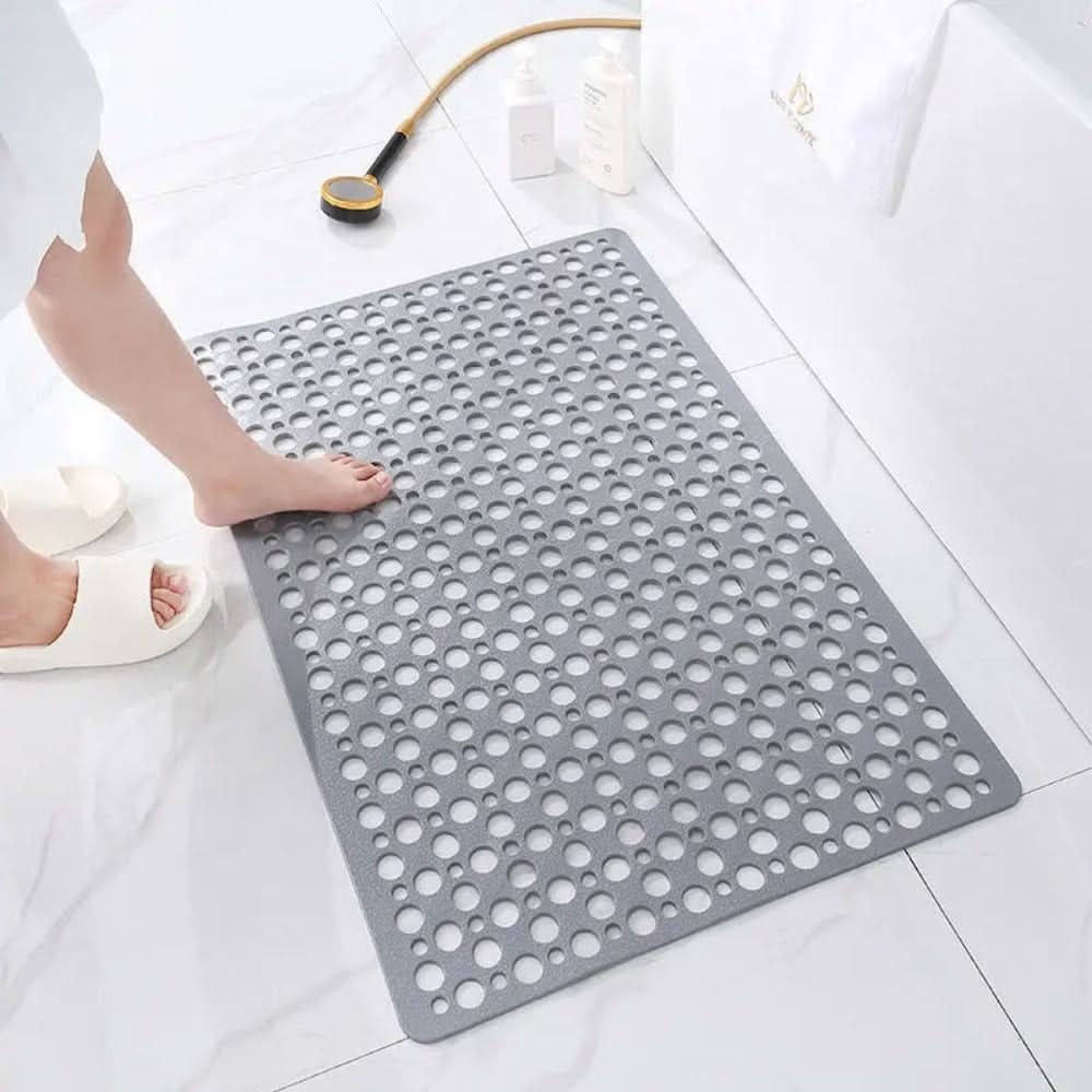Secure grip non-slip shower mat, an essential bathroom safety solution with strong suction.