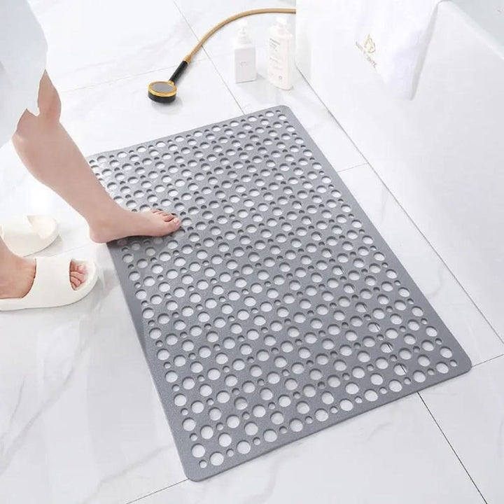Secure grip non-slip shower mat, an essential bathroom safety solution with strong suction.