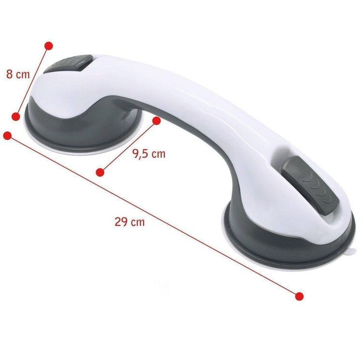 Tool-free installation suction grab bar for bathroom safety, non-slip handrail for shower and bath support.