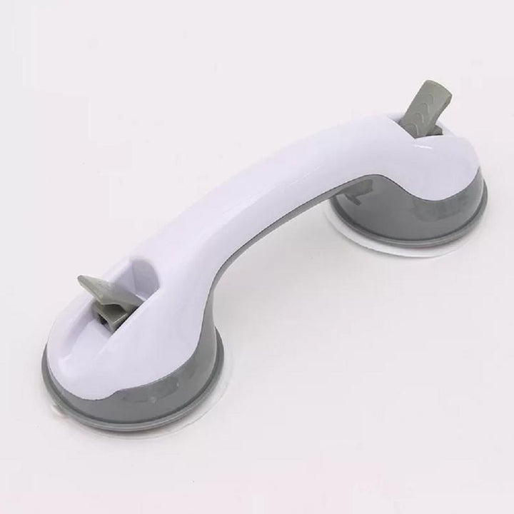 Tool-free suction grab bar, ideal for bath & shower safety, non-slip grip provides bathroom support for all.