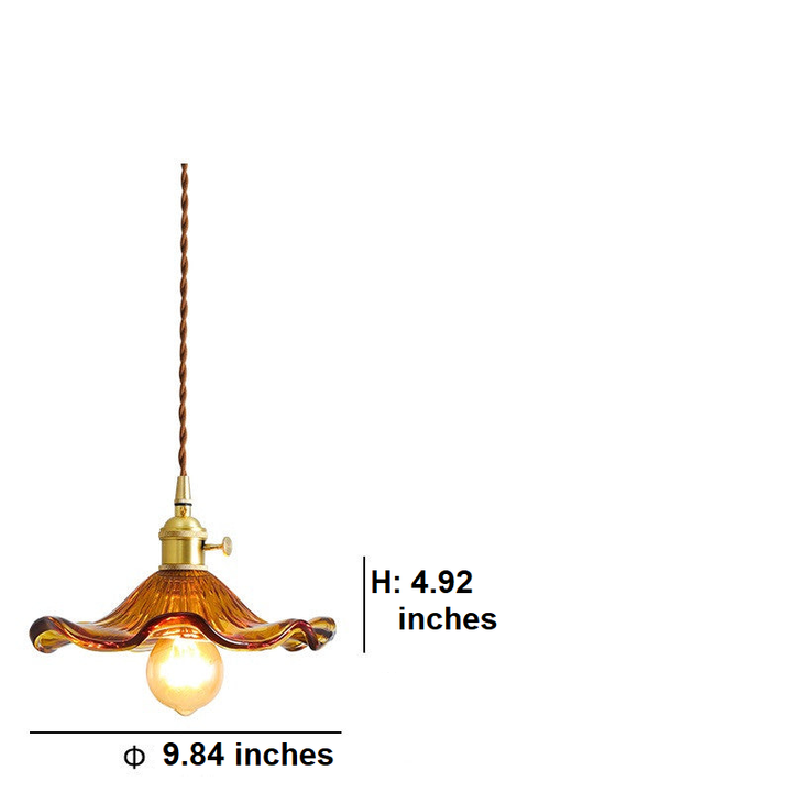 Nordic LED hanging lamp, clear glass & copper. Sleek design for a bright living room.