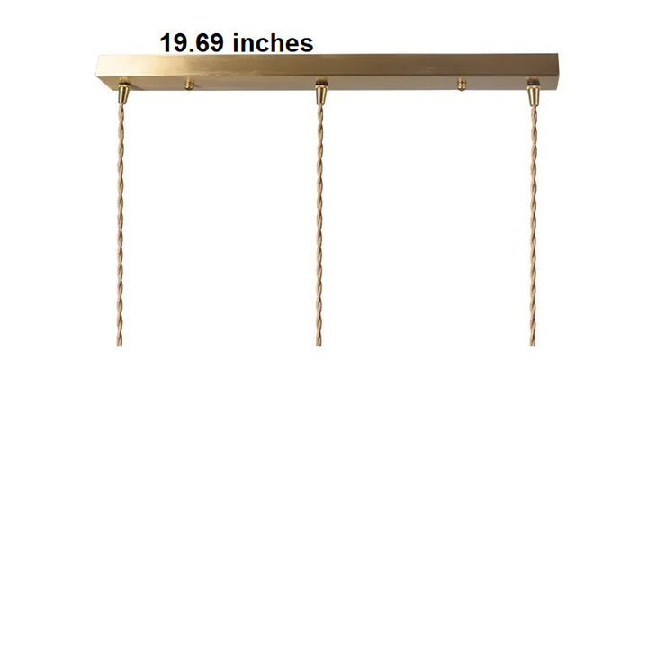 Contemporary glass & copper LED hanging light. Nordic style for a sophisticated bar.
