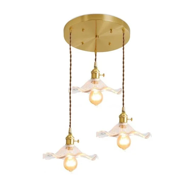 Elegant Nordic LED ceiling lamp, smoky glass & copper. Perfect for a stylish living room.