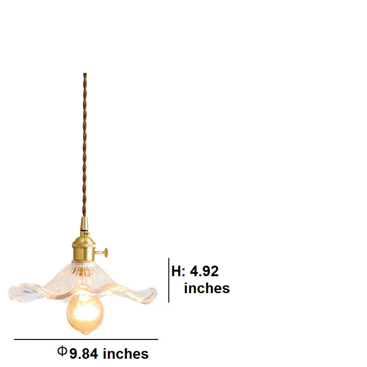Nordic LED hanging light with clear glass & copper. Modern minimalist lighting for any decor.