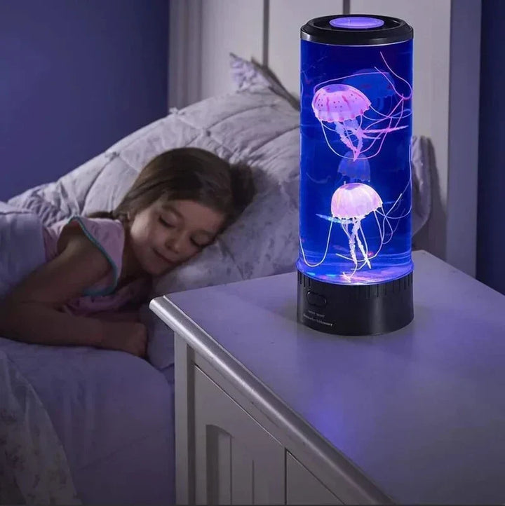 OceanGlow LED Jellyfish Lava Lamp for soothing ambiance, relaxation, and unique home decor. Great night light.