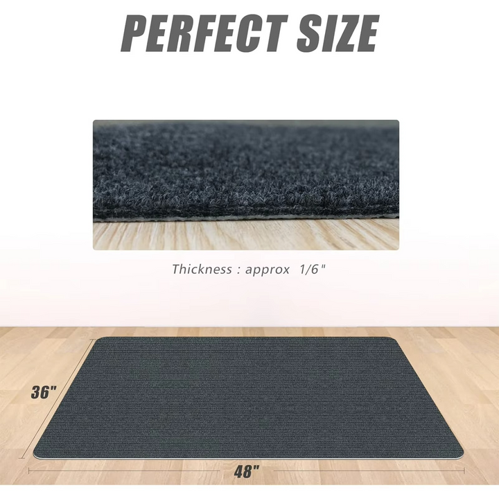 Heavy-duty floor protector mat for office chairs. Ideal desk accessory for carpet & hardwood floors.
