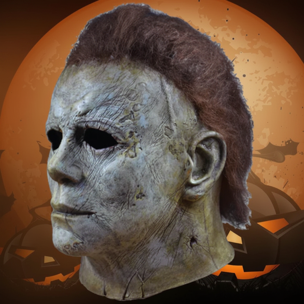 Unisex Michael Myers horror mask, a scary latex costume for Halloween parties or slasher film cosplay events.