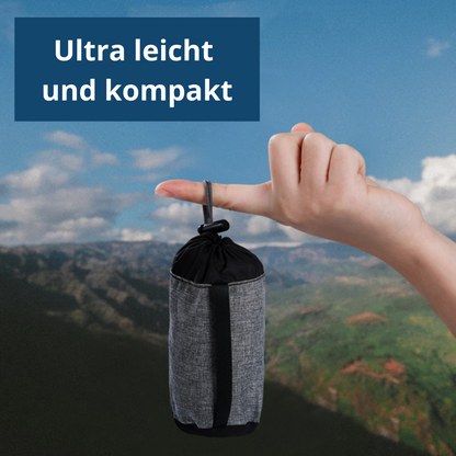 Unisex inflatable camping pillow, durable & lightweight for travel, includes a carrying pouch