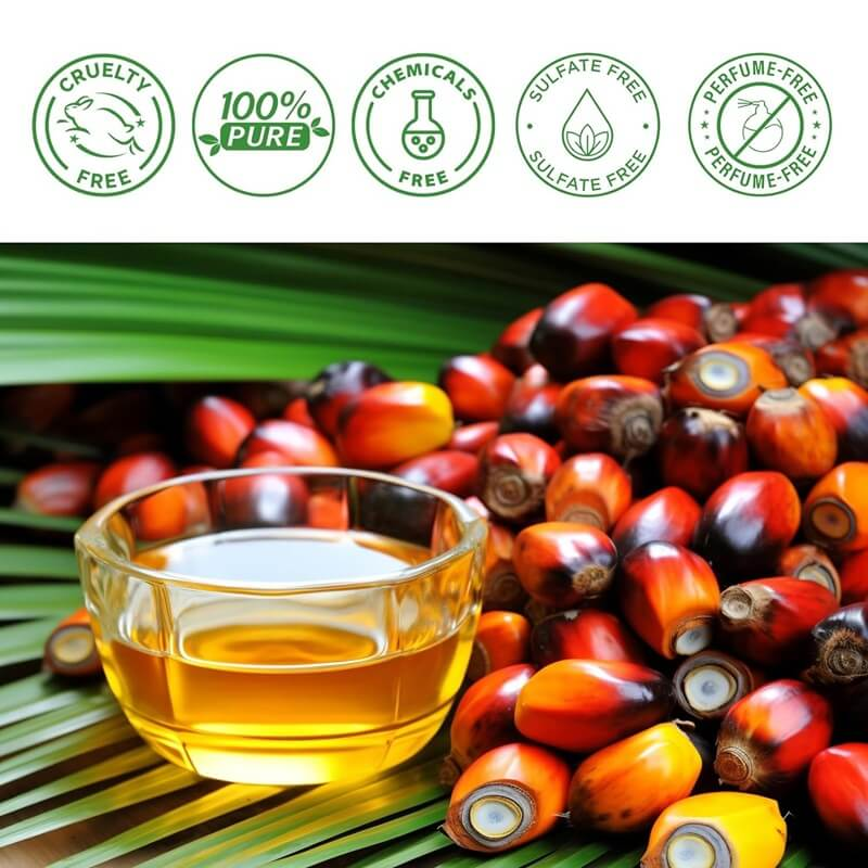 Pure Batana Oil in a bottle, 100% organic for hair growth. Treats damaged hair, promotes thicker, stronger hair.