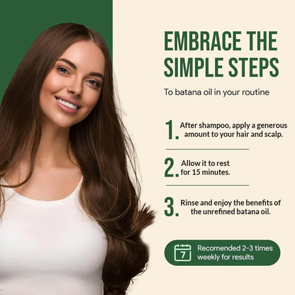 Batana Oil for hair growth & repair. Organic, natural treatment for stronger, thicker, healthier hair & scalp.