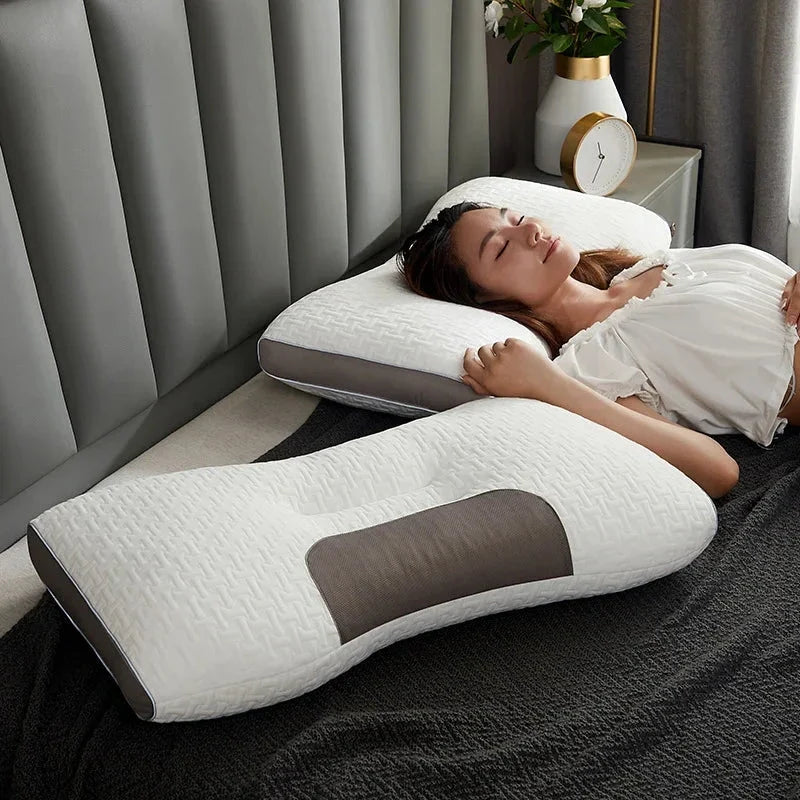 Orthopedic cervical neck pillow for restful sleep, providing neck pain relief & posture correction.