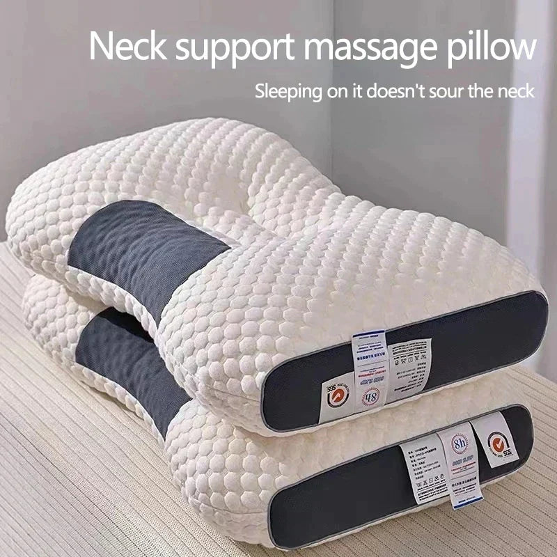 Premium orthopedic neck pillow with soybean fiber, ideal for cervical pain relief & comfortable sleep.