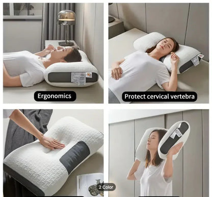 Therapeutic neck pillow for restful sleep, specifically designed for optimal head support & pain relief.