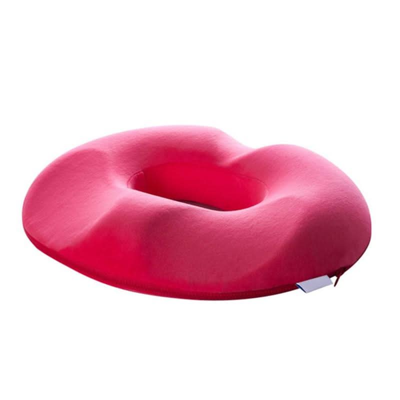 Unisex ergonomic seat cushion with coccyx cutout for sciatic & lower back support in office or car.