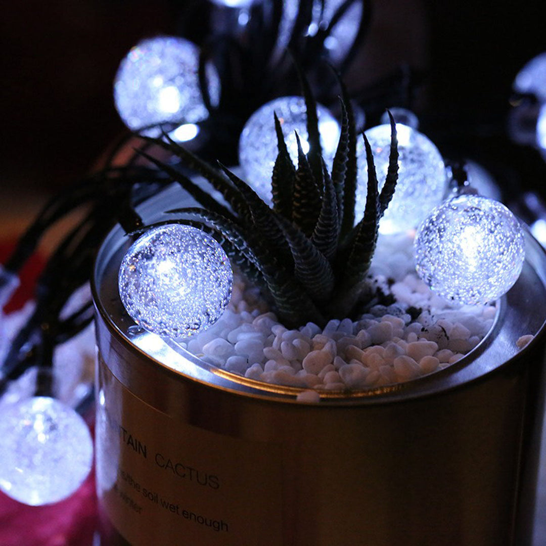 Multi-power outdoor camping LED globe lights, waterproof for all weather conditions